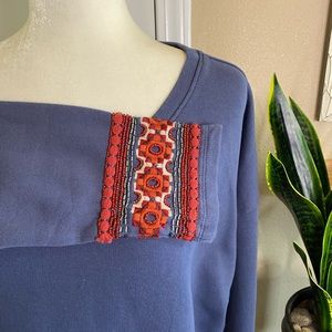 NWT Forever 21 Embroidered Beaded Sweatshirt